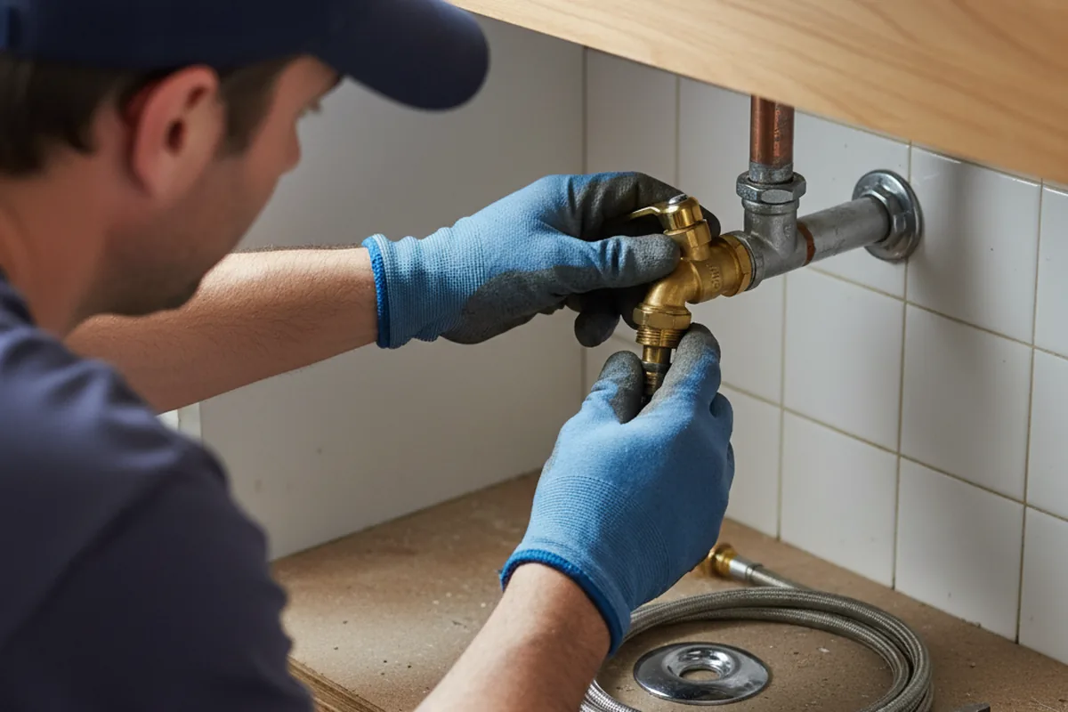 Shutoff valve and fitting work during Faucet and Fixture Repair in Pontotoc